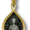 Medalion din argint aurit cu Sfantul Pantelimon