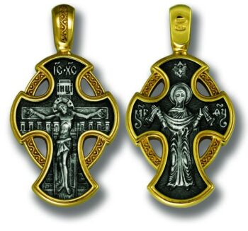 Cruce din argint aurit cu Iisus Hristos